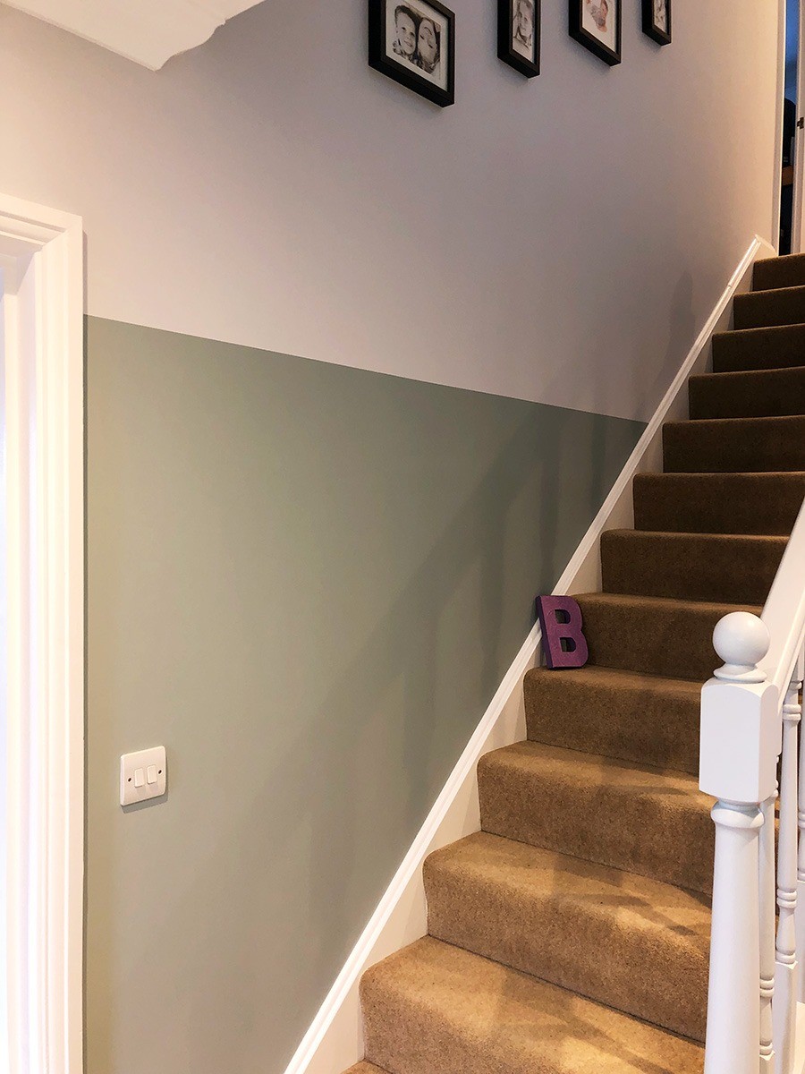 Stunning Two-Tone Staircase & Hallway Transformation, Henlow