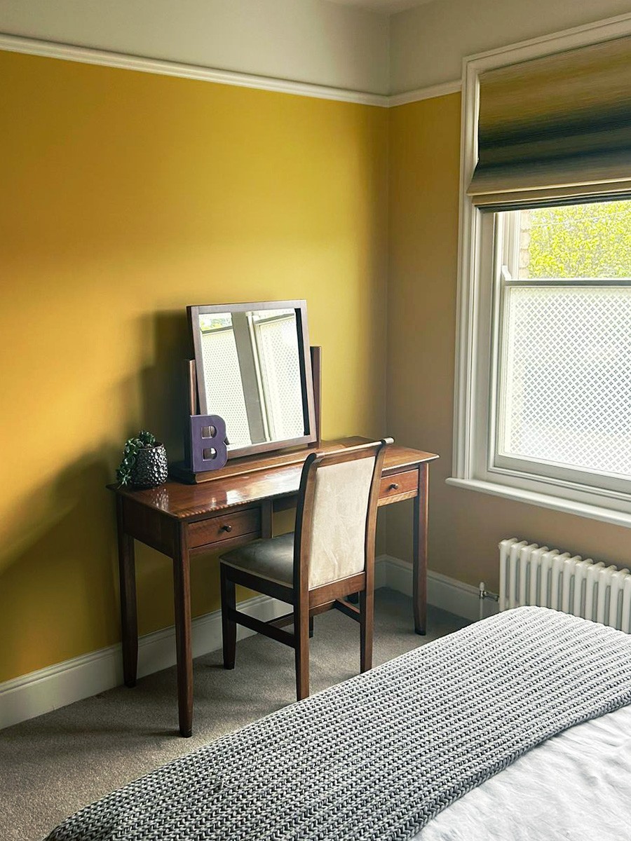 Yellow Painted Walls Uplift Shefford Bedroom